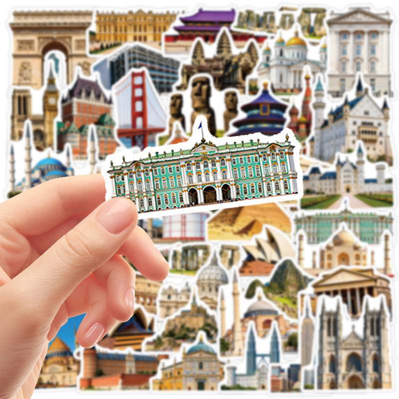 50PCS Famous City Landmark Tra - Commuting By Bike recension och pris