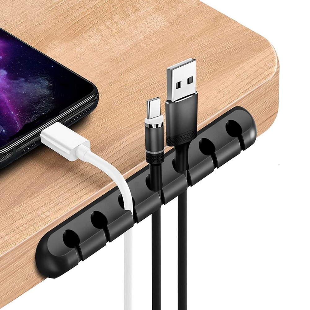 New Black Cable Organizer Flex - Cable Lock Flexible recension och pris
