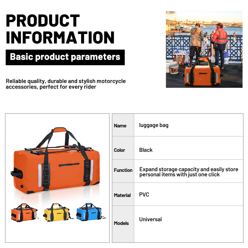 40/90L Expandable Motorcycle R - Panniers Waterproof Rear recension och pris