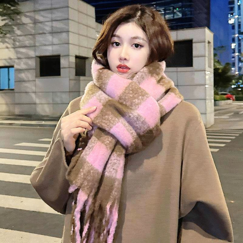 Cozy Winter Scarf Knitted Plai - Cycling Commute Essentials recension och pris